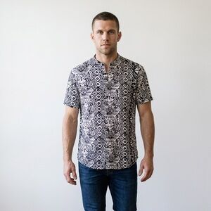 NWOT Button Down Printed Top